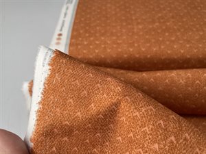 Patchwork stof - AGF carved notches copper, cognac med rosa flimmer, rest på 1,2 m